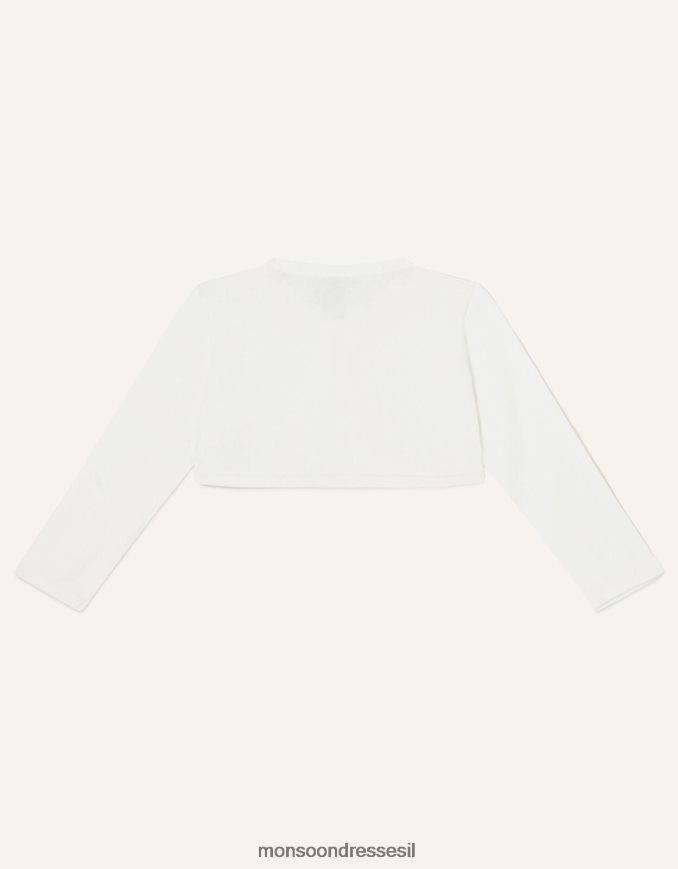 הַלבָּשָׁה Monsoon קרדיגן צווארון פרווה מלאכותית סופר רך לתינוק שֶׁנהָב ילדה HTJ0TZ2102