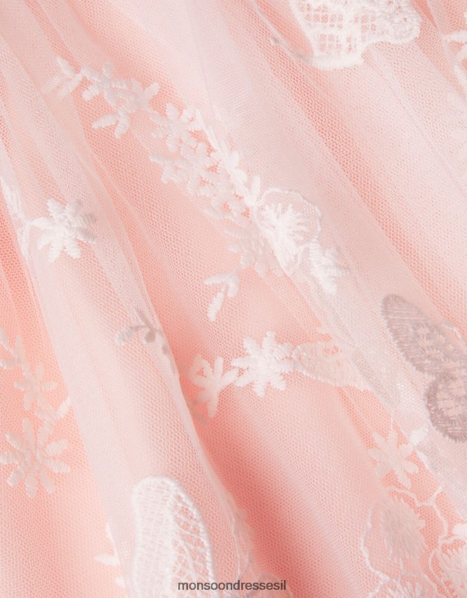 הַלבָּשָׁה Monsoon תינוק עשוי פרפר שמלת תחרה וָרוֹד ילדה HTJ0TZ2104