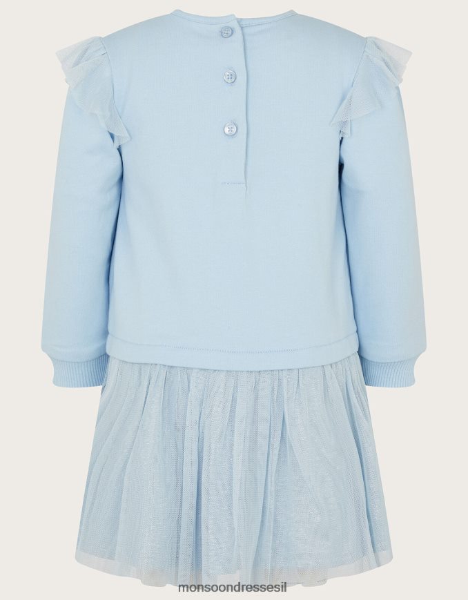 הַלבָּשָׁה Monsoon שמלת סוודר קשת בענן עכברים תינוקות כְּחוֹל ילדה HTJ0TZ2107