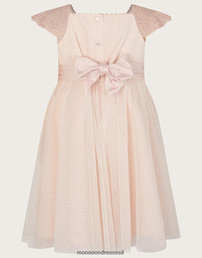 הַלבָּשָׁה Monsoon שמלת אסטלה לתינוק וָרוֹד ילדה HTJ0TZ2108