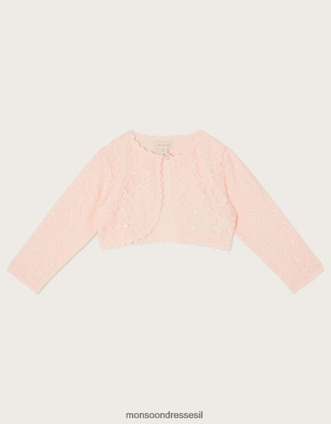 הַלבָּשָׁה Monsoon קרדיגן תחרה לתינוק וָרוֹד ילדה HTJ0TZ2109