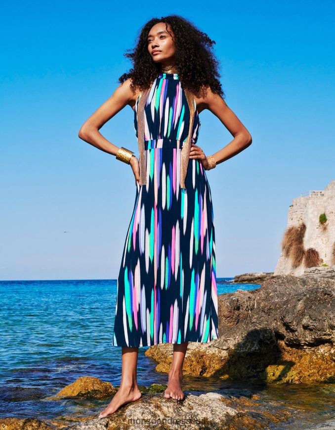 הַלבָּשָׁה Monsoon שמלת מקסי בהדפס הולי כחול (צי) נשים HTJ0TZ211