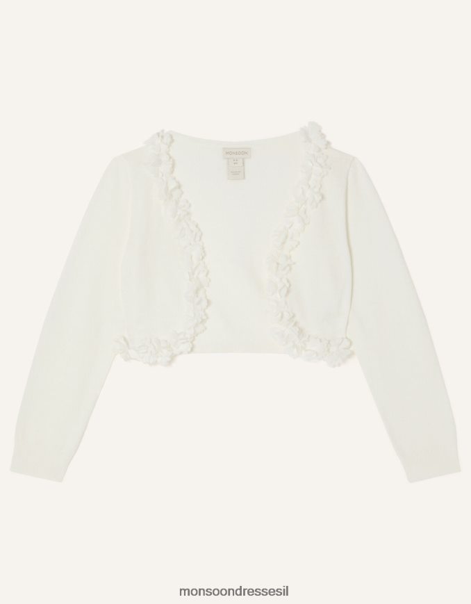 הַלבָּשָׁה Monsoon קרדיגן תלת מימד לתינוק פלורה שֶׁנהָב ילדה HTJ0TZ2111