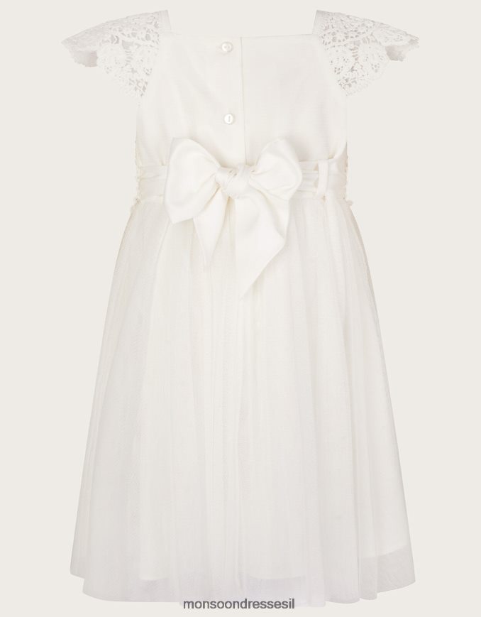 הַלבָּשָׁה Monsoon שמלת אסטלה לתינוק שֶׁנהָב ילדה HTJ0TZ2114