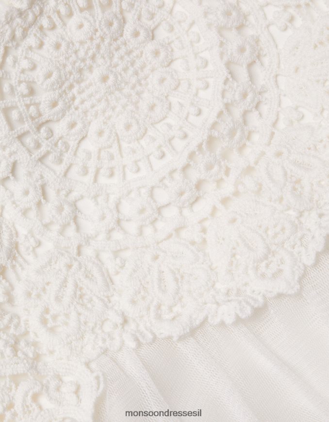 הַלבָּשָׁה Monsoon שמלת אסטלה לתינוק שֶׁנהָב ילדה HTJ0TZ2114