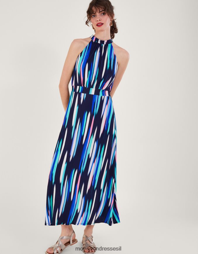 הַלבָּשָׁה Monsoon שמלת מקסי בהדפס הולי כחול (צי) נשים HTJ0TZ211