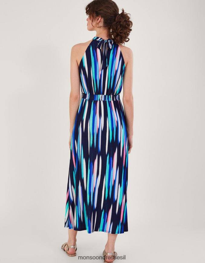 הַלבָּשָׁה Monsoon שמלת מקסי בהדפס הולי כחול (צי) נשים HTJ0TZ211