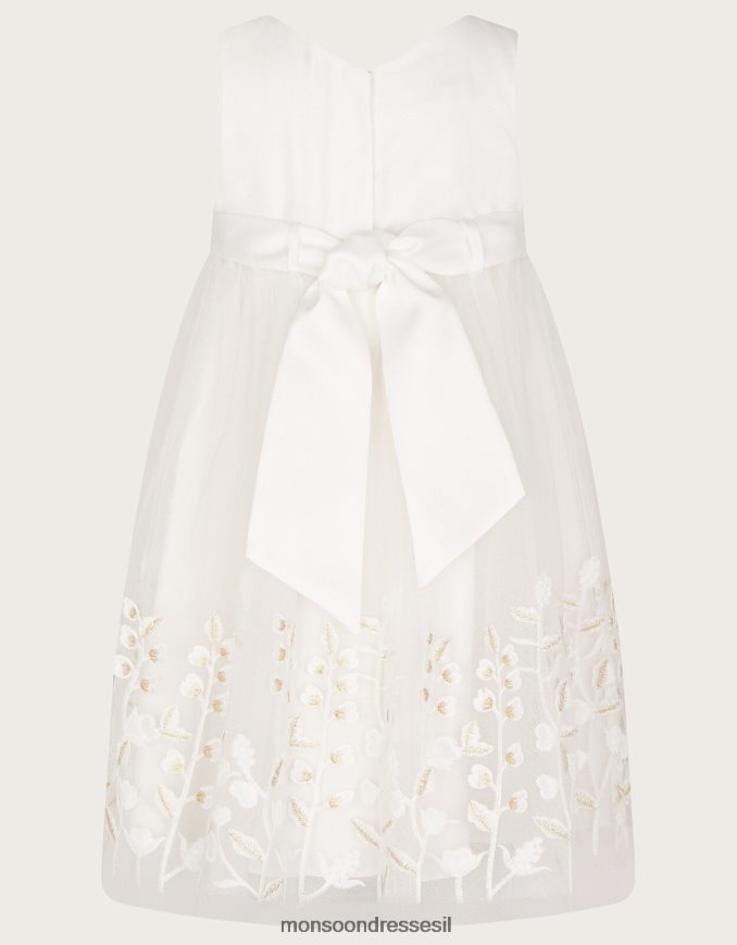 הַלבָּשָׁה Monsoon שמלת מקסי רקומה של בייבי לילי שֶׁנהָב ילדה HTJ0TZ2123