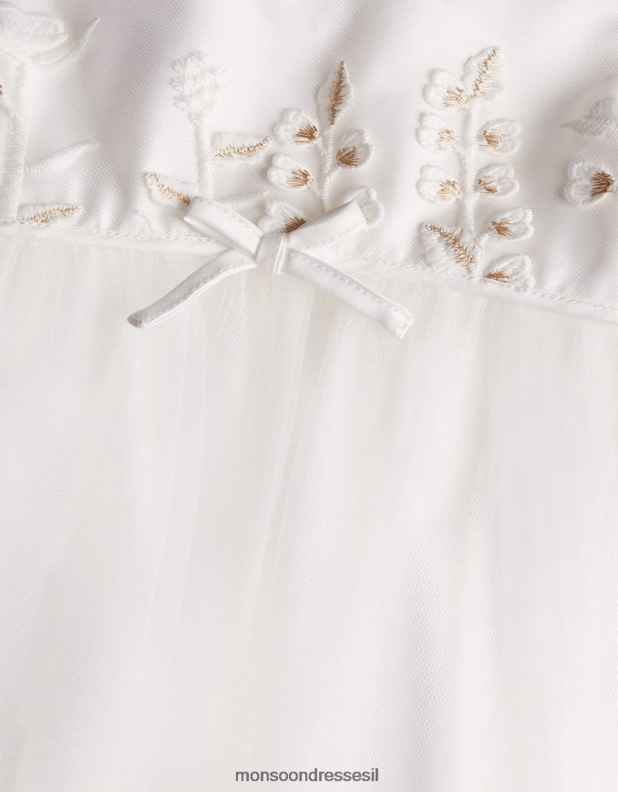 הַלבָּשָׁה Monsoon שמלת מקסי רקומה של בייבי לילי שֶׁנהָב ילדה HTJ0TZ2123