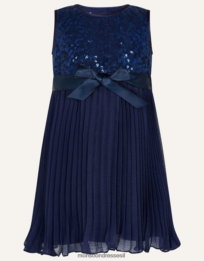 הַלבָּשָׁה Monsoon שמלת קייטה לתינוק כחול (צי) ילדה HTJ0TZ2124