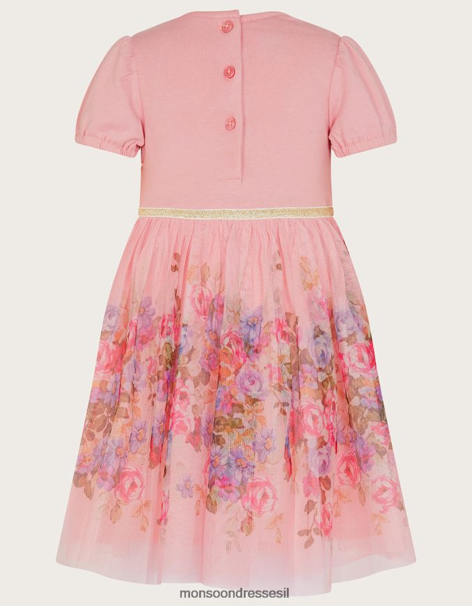 הַלבָּשָׁה Monsoon שמלה בהדפס פוזי דיסקו לתינוק וָרוֹד ילדה HTJ0TZ2128