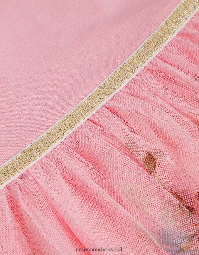 הַלבָּשָׁה Monsoon שמלה בהדפס פוזי דיסקו לתינוק וָרוֹד ילדה HTJ0TZ2128