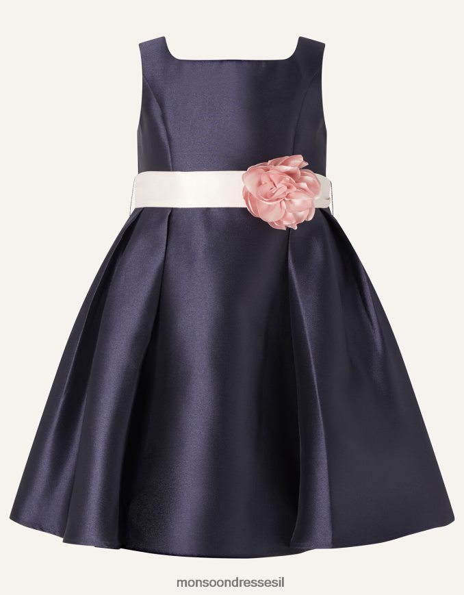 הַלבָּשָׁה Monsoon שמלת אריג לתינוק אודרי דוכסית כחול (צי) ילדה HTJ0TZ2132