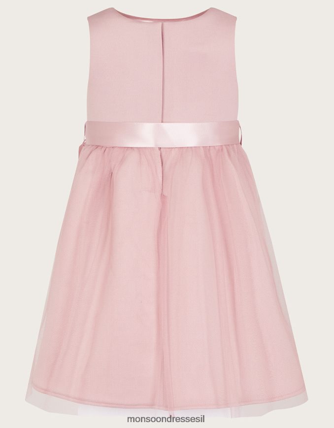 הַלבָּשָׁה Monsoon שמלת צלילה תלת מימדית בייבי ליילה וָרוֹד ילדה HTJ0TZ2137