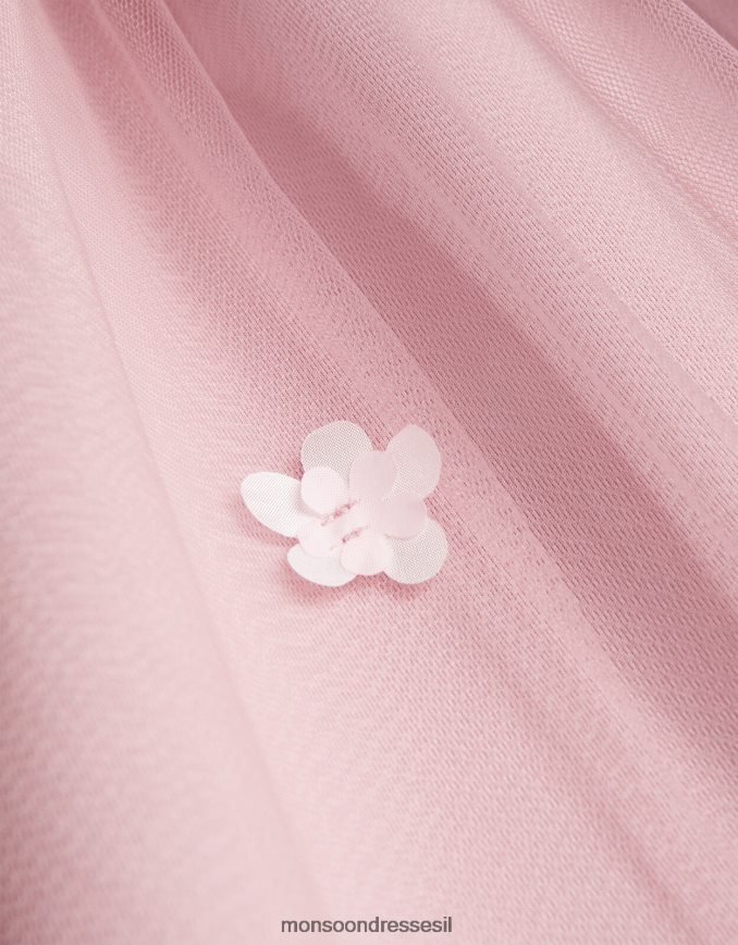 הַלבָּשָׁה Monsoon שמלת צלילה תלת מימדית בייבי ליילה וָרוֹד ילדה HTJ0TZ2137