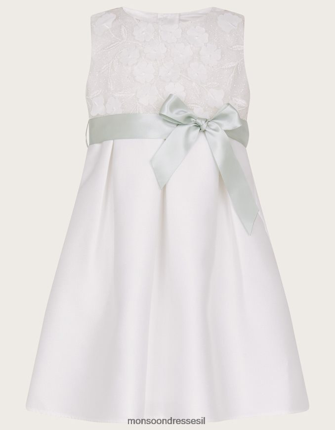 הַלבָּשָׁה Monsoon שמלת שושבינה לתינוק אניקה שֶׁנהָב ילדה HTJ0TZ2139