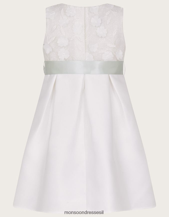 הַלבָּשָׁה Monsoon שמלת שושבינה לתינוק אניקה שֶׁנהָב ילדה HTJ0TZ2139