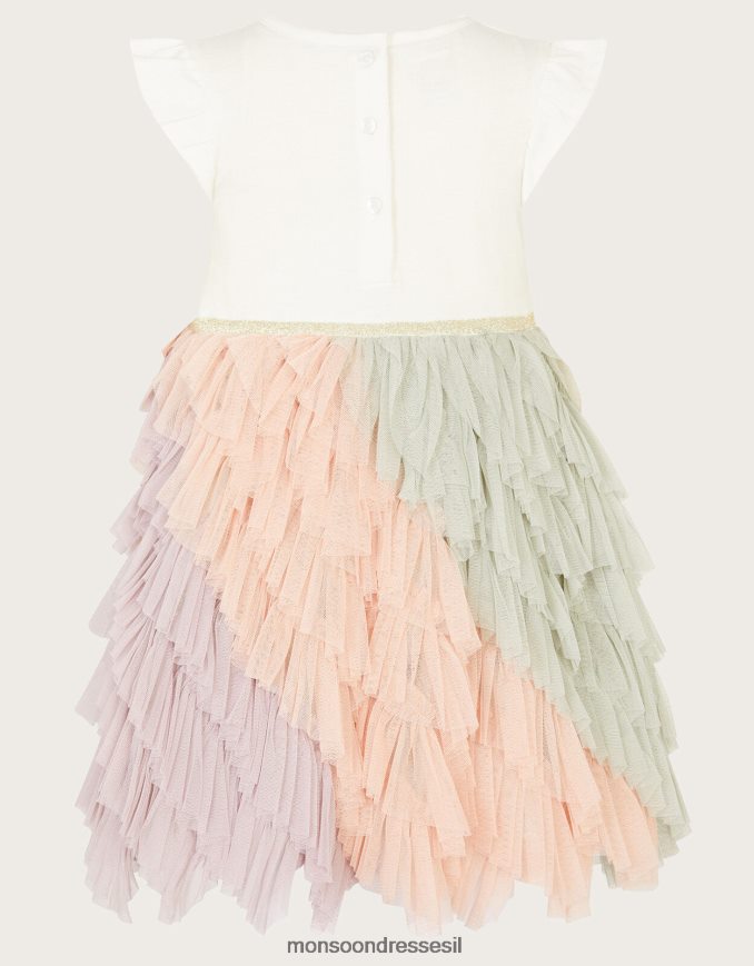 הַלבָּשָׁה Monsoon שמלת דיסקו סלסול פרפר תינוק רַב ילדה HTJ0TZ2141