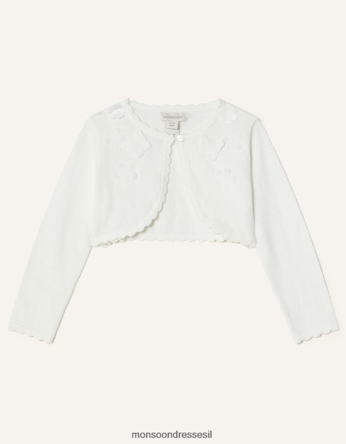 הַלבָּשָׁה Monsoon קרדיגן עלי כותרת תלת מימד לתינוק שֶׁנהָב ילדה HTJ0TZ2143