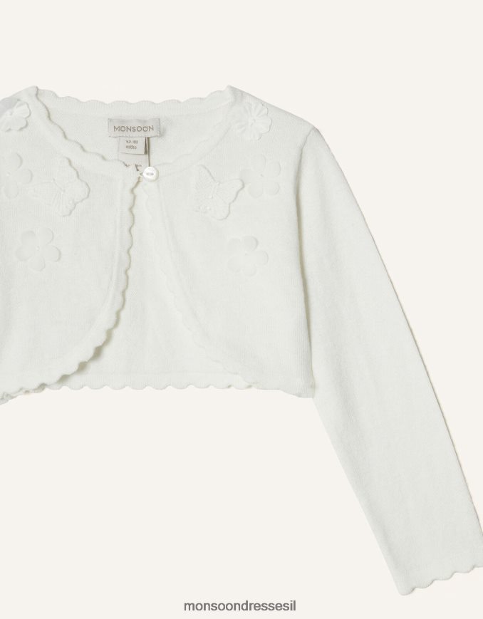 הַלבָּשָׁה Monsoon קרדיגן עלי כותרת תלת מימד לתינוק שֶׁנהָב ילדה HTJ0TZ2143