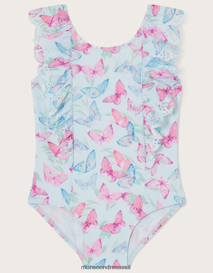 הַלבָּשָׁה Monsoon בגד ים פרפר תינוק בחיתוך לייזר כְּחוֹל ילדה HTJ0TZ2145