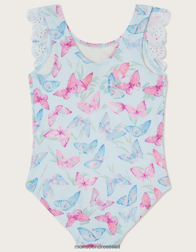 הַלבָּשָׁה Monsoon בגד ים פרפר תינוק בחיתוך לייזר כְּחוֹל ילדה HTJ0TZ2145