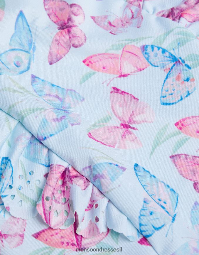 הַלבָּשָׁה Monsoon בגד ים פרפר תינוק בחיתוך לייזר כְּחוֹל ילדה HTJ0TZ2145