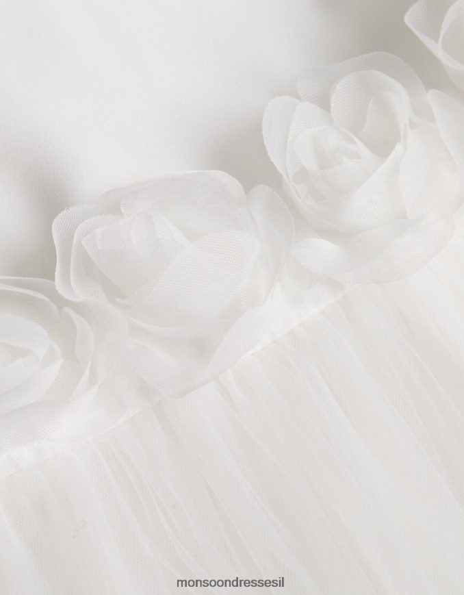 הַלבָּשָׁה Monsoon שמלת הטבלה תלת מימדית לתינוק רוזנה שֶׁנהָב ילדה HTJ0TZ2150