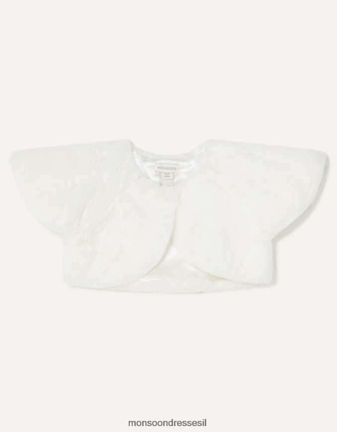 הַלבָּשָׁה Monsoon פרווה מלאכותית של תינוק שֶׁנהָב ילדה HTJ0TZ2156