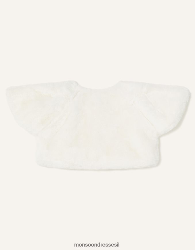 הַלבָּשָׁה Monsoon פרווה מלאכותית של תינוק שֶׁנהָב ילדה HTJ0TZ2156