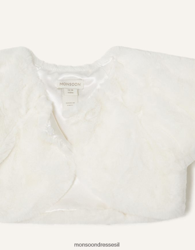 הַלבָּשָׁה Monsoon פרווה מלאכותית של תינוק שֶׁנהָב ילדה HTJ0TZ2156