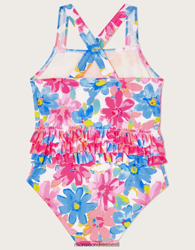 הַלבָּשָׁה Monsoon בגד ים פרח מודגש לתינוק רַב ילדה HTJ0TZ2157