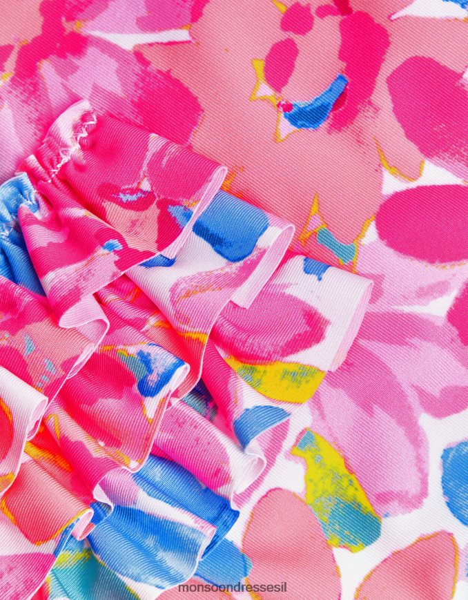 הַלבָּשָׁה Monsoon בגד ים פרח מודגש לתינוק רַב ילדה HTJ0TZ2157