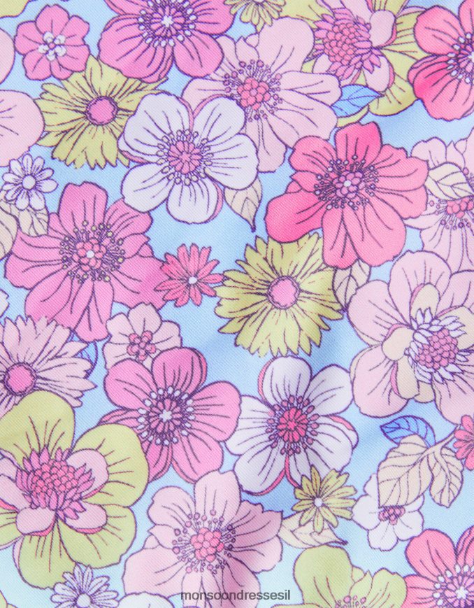 הַלבָּשָׁה Monsoon בגד ים פרחוני רטרו לתינוק כְּחוֹל ילדה HTJ0TZ2159