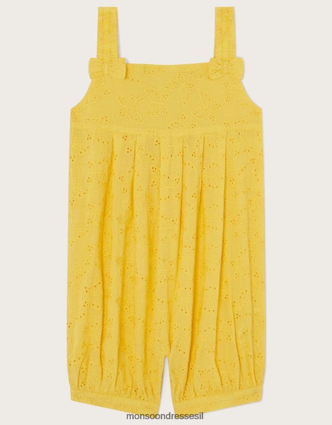 הַלבָּשָׁה Monsoon רומפר ברודי לתינוק פרפר צהוב ילדה HTJ0TZ2161