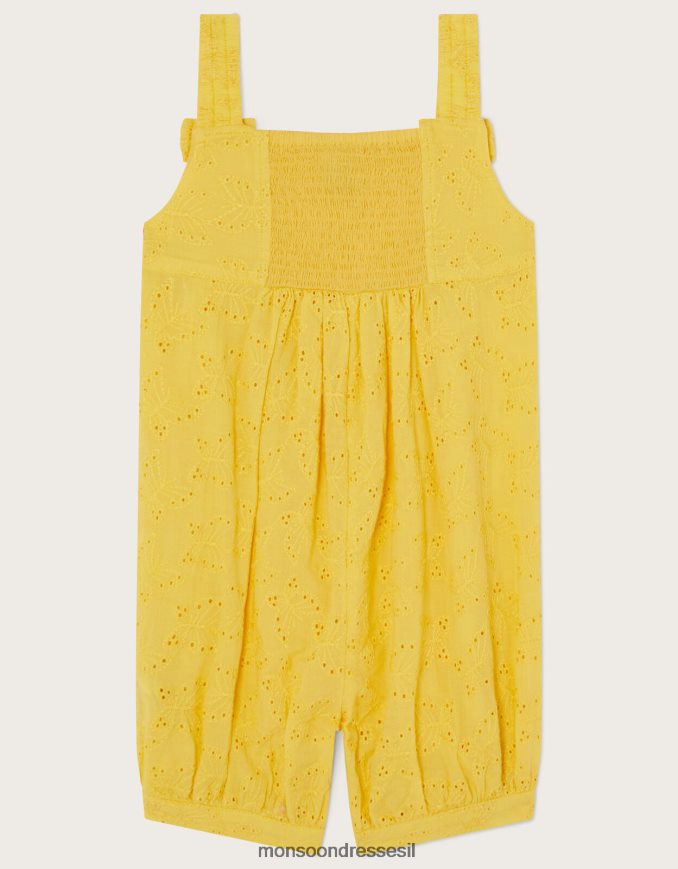 הַלבָּשָׁה Monsoon רומפר ברודי לתינוק פרפר צהוב ילדה HTJ0TZ2161