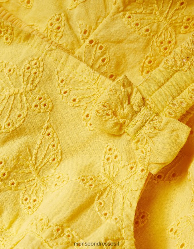 הַלבָּשָׁה Monsoon רומפר ברודי לתינוק פרפר צהוב ילדה HTJ0TZ2161