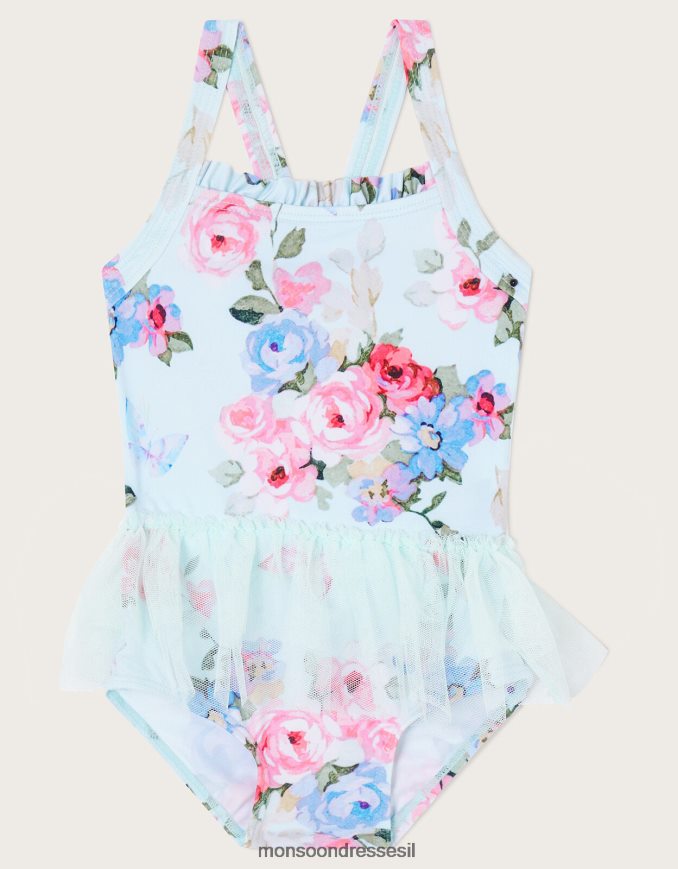 הַלבָּשָׁה Monsoon בגד ים של חצאית פוזי פרחונית לתינוק ירוק (מנטה) יְלָדִים HTJ0TZ2162