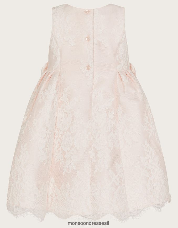 הַלבָּשָׁה Monsoon שמלת תחרה של קשת בייבי לולה וָרוֹד ילדה HTJ0TZ2165