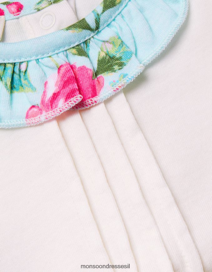 הַלבָּשָׁה Monsoon סט חותלות עם צווארון ג'רסי פרחוני בניילון והדפס כחול (אקווה) יְלָדִים HTJ0TZ2166