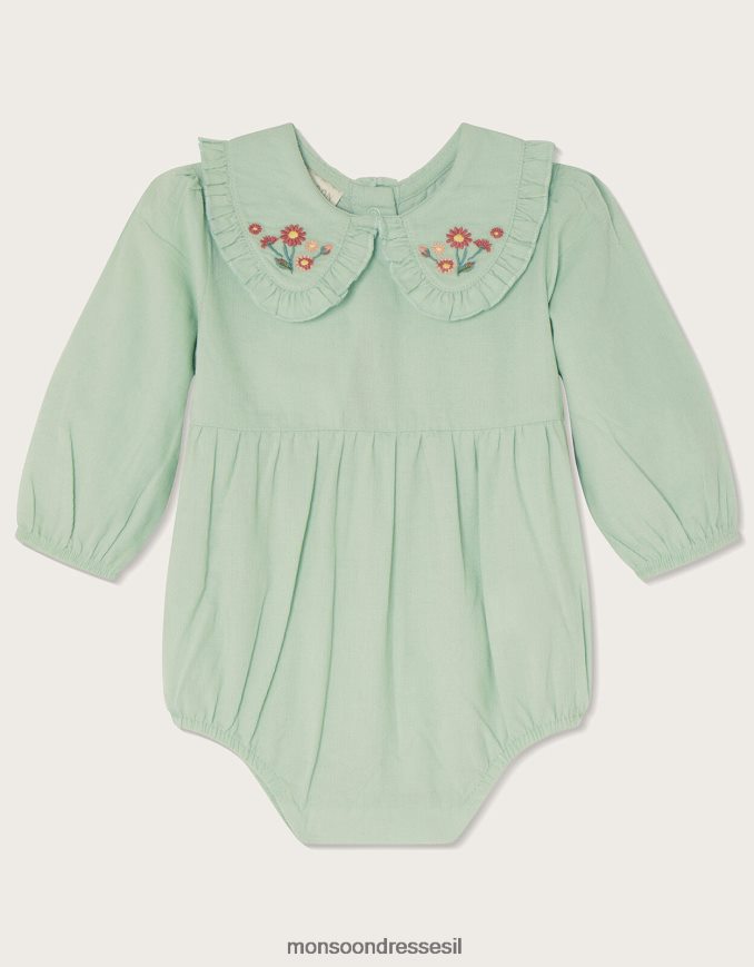 הַלבָּשָׁה Monsoon רומפר חבל ילוד ירוק יְלָדִים HTJ0TZ2168