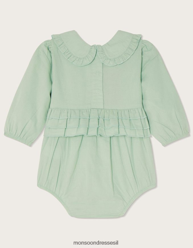 הַלבָּשָׁה Monsoon רומפר חבל ילוד ירוק יְלָדִים HTJ0TZ2168