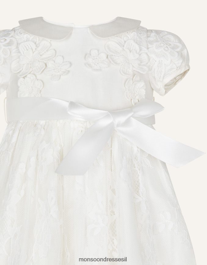 הַלבָּשָׁה Monsoon שמלת הטבלה משי פרובנסה לתינוק שֶׁנהָב ילדה HTJ0TZ2172