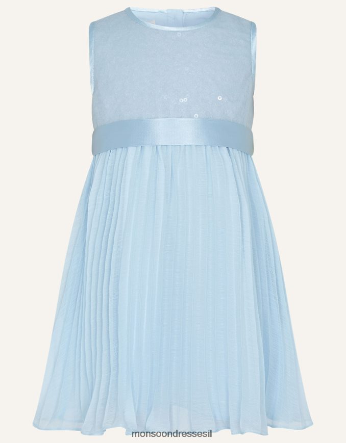 הַלבָּשָׁה Monsoon שמלת פאייטים לתינוק קייטה כחול (כחול בהיר) ילדה HTJ0TZ2173