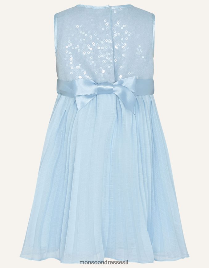 הַלבָּשָׁה Monsoon שמלת פאייטים לתינוק קייטה כחול (כחול בהיר) ילדה HTJ0TZ2173