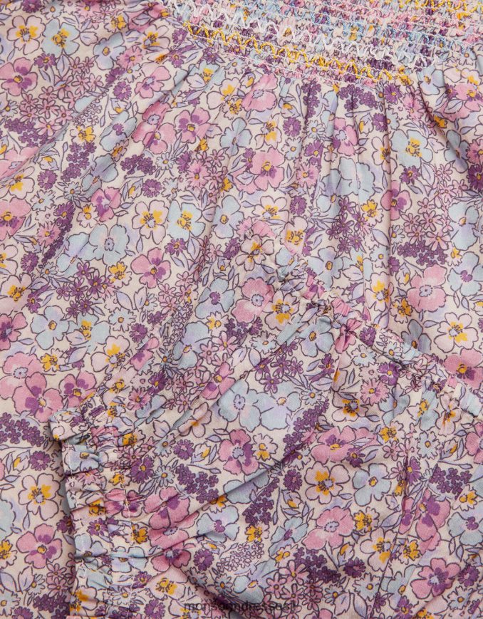 הַלבָּשָׁה Monsoon סט שמלות עם הדפס דיזי שזה עתה נולד סגול (לילך) יְלָדִים HTJ0TZ2176