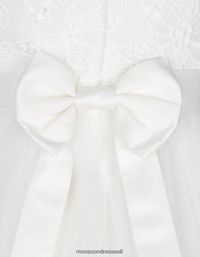 הַלבָּשָׁה Monsoon תינוק אליס תחרה שמלת טול מחוך שֶׁנהָב ילדה HTJ0TZ2180