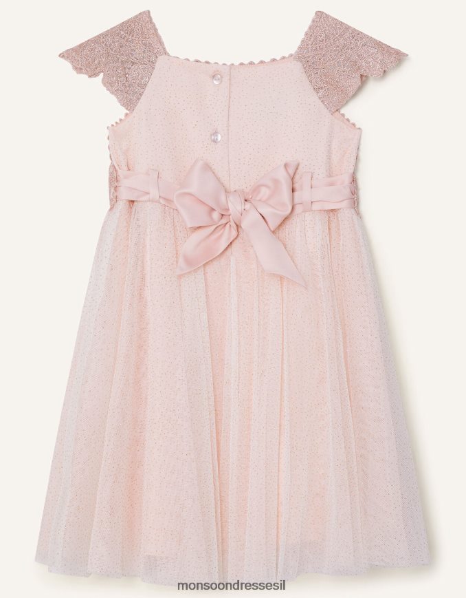 הַלבָּשָׁה Monsoon שמלת אסטלה לתינוק וָרוֹד ילדה HTJ0TZ2187