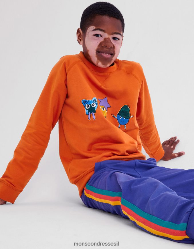 הַלבָּשָׁה Monsoon מגשר מפלצתי עם צוואר צוואר תפוז יֶלֶד HTJ0TZ2189