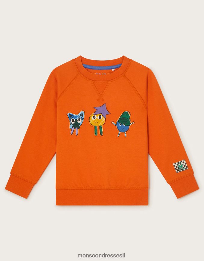 הַלבָּשָׁה Monsoon מגשר מפלצתי עם צוואר צוואר תפוז יֶלֶד HTJ0TZ2189